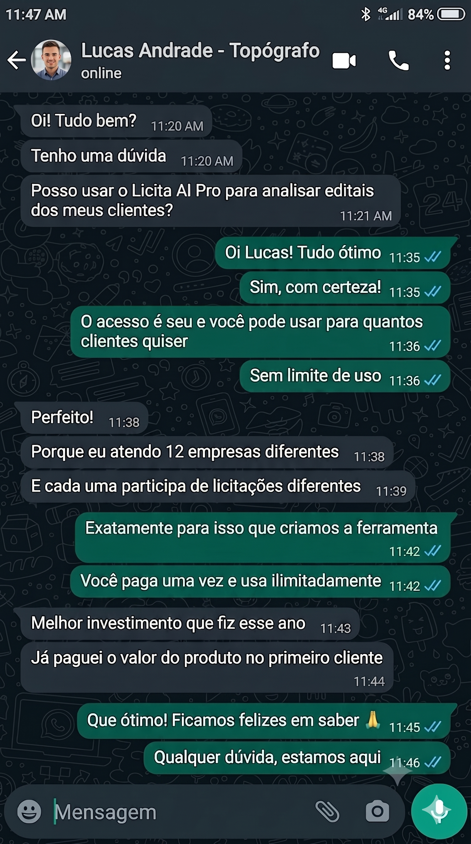 Depoimento Cliente